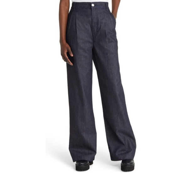 NWT Frame Pleated Denim Wide-leg Chino - Picture 3 of 8